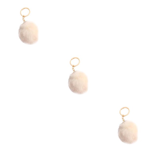 Billuyoard Fuzzy Ball Llavero Flexible Cómodo Encantador Llaveros Adorable Práctico Llaveros Mujeres para Niños Adultos Ancianos Estudiantes Beige 9 cm Type1 NO1 Billuyoard CBP355783