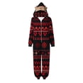 thumbnail image 3 of Odeerbi Christmas Onesie Pajamas for Family Holiday Sleep Jumpsuit Long Sleeve Family Christmas Pajamas Matching Sets Mom Printed Loungewear Jumpsuit Sleepwear Xmas PJs Set Red, 3 of 8