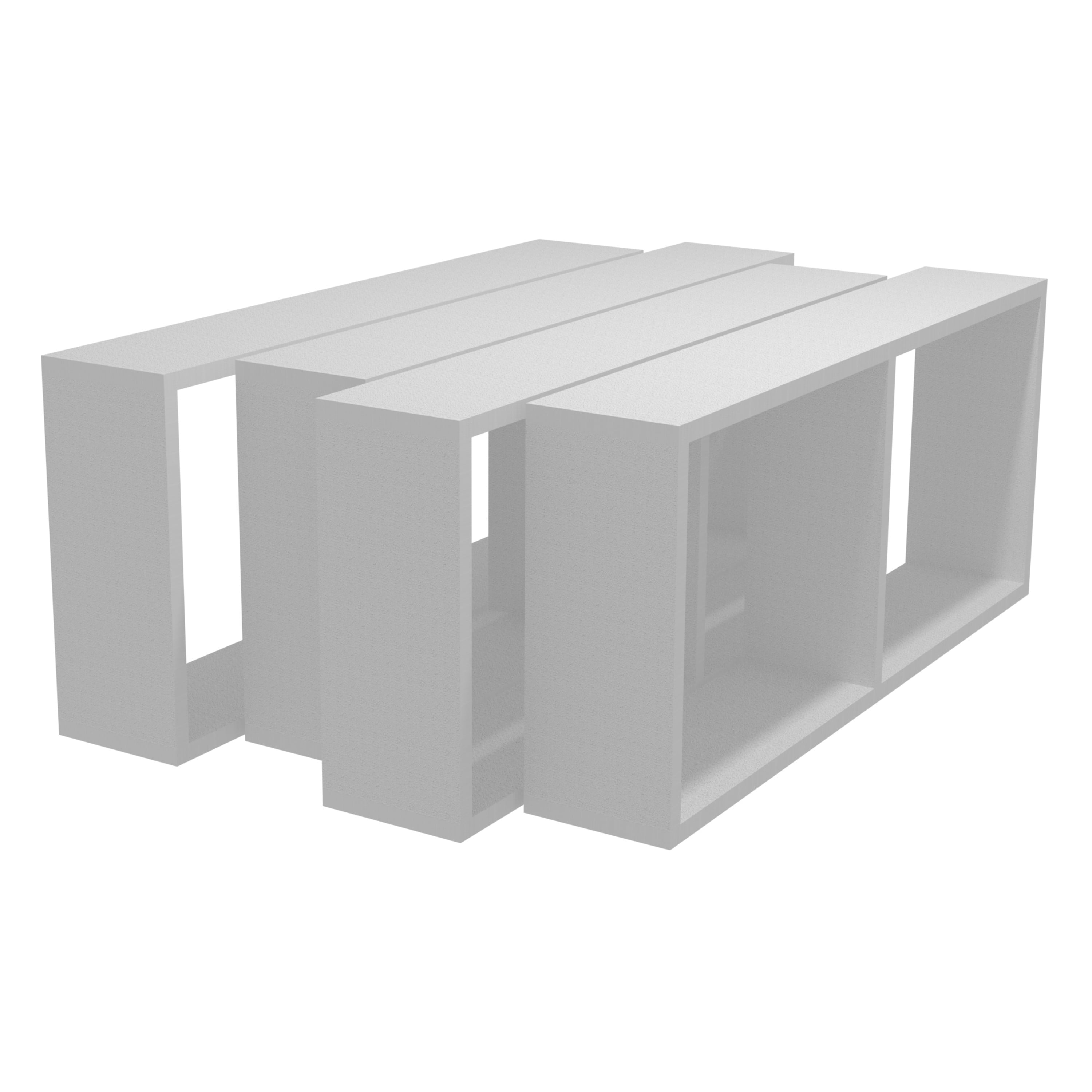 Ada Home Decor Furniture White Calvin Modern Coffee Table