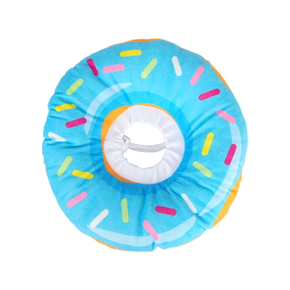 Pet Elizabethan Collar Anti-Bite Protective Donut, Cat & Dog Grooming Muzzle Pet Collar, Blue Xs 1Pc