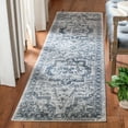 thumbnail image 2 of SAFAVIEH Oregon Coriander Floral Bordered Runner, 2'2" x 12', Navy/Ivory, 2 of 8