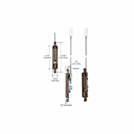 Bronze Flush Bolt - CRL Dark Bronze 1/4