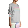 thumbnail image 4 of Secret Treasures Women's and Women's Plus Lace-Up Pullover Sweatshirt, 4 of 6