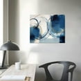 thumbnail image 3 of JEUXUS Wall Art Canvas Abstract Art Paintings Blue Fantasy Colorful Graffiti on White Background Modern Artwork Decor for Living Room Bedroom Kitchen 20x16in, 3 of 4