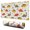Dinosaur with Bones, variant on Long Mouse Pads for Desk,Dinosaur with Rrrr Pattern Desk Mats on Top Of Desks, Desk Mouse Pad Extra Large with 3mm Non-Slip Base and Stitched Edge for Gaming,Office,Work,Home 31.5"x11.8"