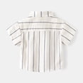 thumbnail image 4 of Ahuyic Summer Toddler Solid Color T-Shirt,Kids Casual Top,Summer New Children's Men's And Women's Striped Dog Printed Shirt Short Sleeve Button Loose Casual Shirt Top, 4 of 5