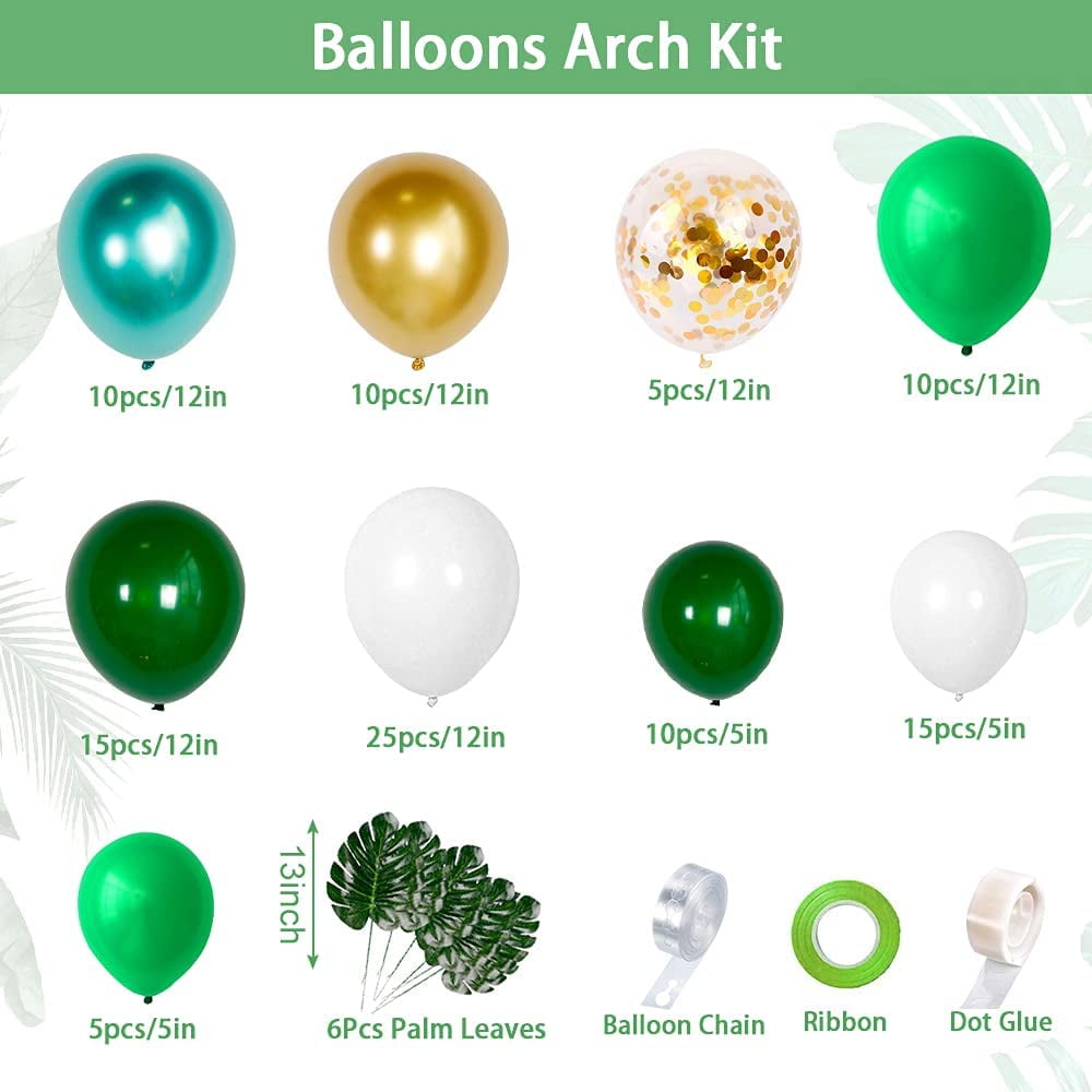 GetUSCart- Olive Green Gold Balloons Garland Arch Kit, Jungle