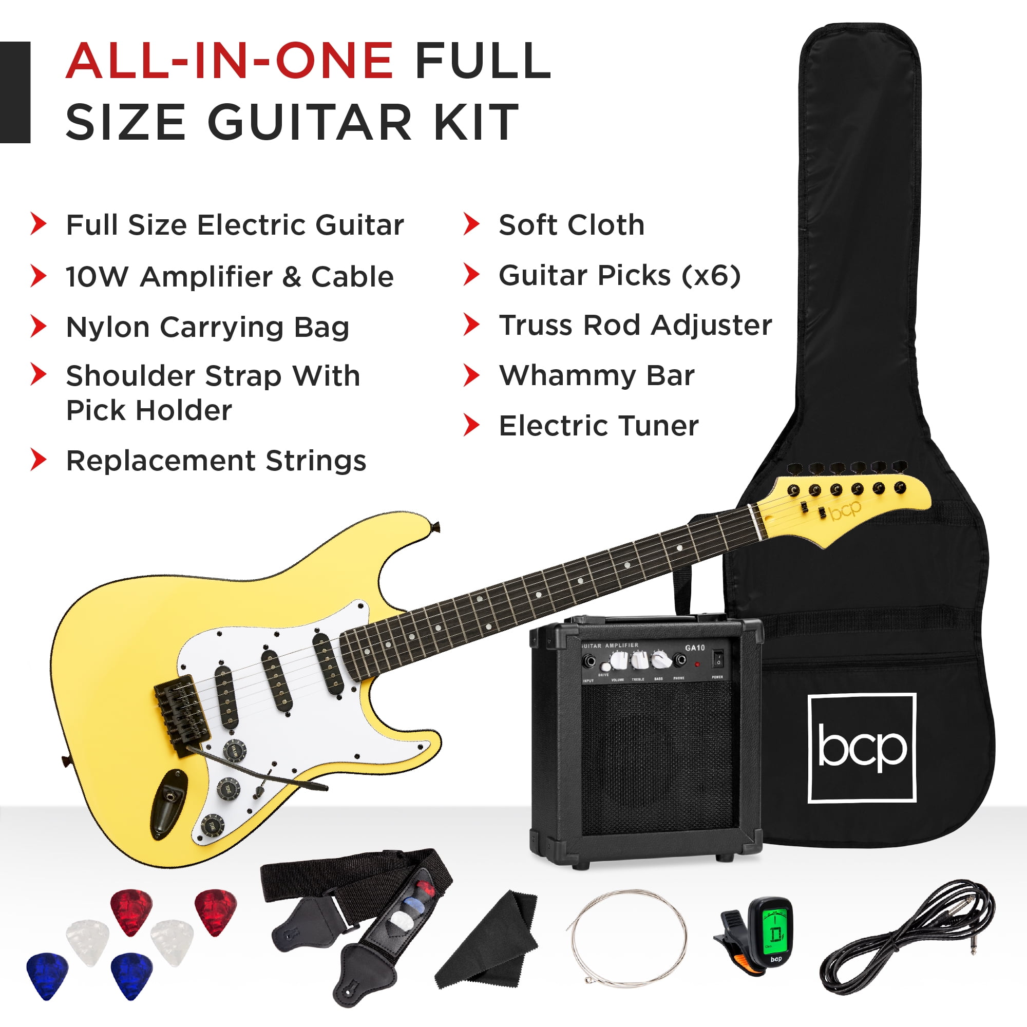 Best Choice Products 39in Full Size Beginner Electric Guitar Kit