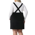thumbnail image 4 of DARING DIVA Plus Size Suspender Skirt Strap Pinafore Corduroy Dress 2X Black, 4 of 6