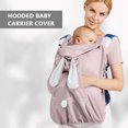 thumbnail image 3 of Funda para portabebés con capucha, elástica, resistente al viento, suave, para cochecito de bebé y con bolsillo, 3 of 9