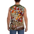 thumbnail image 4 of Goofa Cute Anemone Fish Printed Men's Sleeveless T-Shirt - Athletic Gym Workout Tank Top for Men - Moisture-Wicking, UPF 30+ Quick-Dry Muscle Tee-, 4 of 8