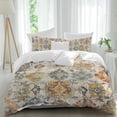 thumbnail image 2 of Farmhouse Morocco Bedding 3 Piece Duvet Cover Set Twin Size, Boho Abstract Shabby Texture Art Soft Microfiber Comforter Cover with Zipper Closure & Pillowcases, Wrinkle & FadeResistant Quilt Cover, 2 of 9
