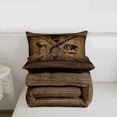 thumbnail image 4 of Rustic Farmhouse Bedding Sets Retro Camo Cabin Lodge Comforter Set Queen Hunting And Fishing Bedding Comforter Sets Adults Men Wildlife Bear Deer Fish Duck Quilt Set 3 Pcs, 4 of 7