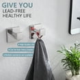thumbnail image 2 of KOKOSIRI Bath Towel Hook Square Robe Hook Coat Hook Bathroom Kitchen Polished Chrome B1010CH-P2, 2 of 8