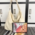 thumbnail image 4 of Bolsas De Hombro Bolso de hombro para mujer, bolsos de mensajero de lona a la moda, bolsos simples para mujer (beige) Ehuebsd Para Estrenar, 4 of 9