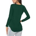 thumbnail image 2 of Womens V Neck Long/Short Sleeve T Shirts Basic Tee Tops, 2 of 3