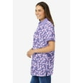 thumbnail image 3 of Woman Within Plus Size Perfect Printed Short-Sleeve Polo Shirt, 3 of 5