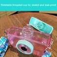 thumbnail image 4 of Cute Camera Shape Water Cup Kids Water Bottle With Straw, 400ML, Adjustable Shoulder Strap, Reusable, Cold Hot for Hours, 4 of 8