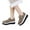 Khaki, variant on Lovskoo 2024 Women's Wedges Shoes Round Toe Thick Sole Sponge Cake Lace Low Top Casual Single Shoe White