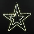 thumbnail image 2 of Novelty Lights LED Warm White Star Rope Light Motif Sculpture, 20" Large Double Star, 2 of 2