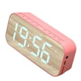 thumbnail image 2 of Reloj despertador con altavoz Bluetooth, reloj digital con altavoz Bluetooth, espejo, pantalla digital, reloj despertador para dormitorio, oficina, rosa, 2 of 8