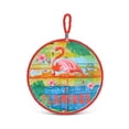thumbnail image 1 of Puzzled Ceramic Tropical Pink Flamingo Kitchen Pot Holder, 6.5" Includes Rope Border Hanging Handle Multipurpose for Pans Trivets Coasters Spoon Rests - Ocean Sea Life Home Decor & Kitchen Accessories, 1 of 1