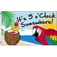 thumbnail image 4 of G Ganen 3x5 Feet Flag It's 5 O'Clock Somewhere Novelty Party Flag Parrot Happy Hour Margarita, 4 of 5