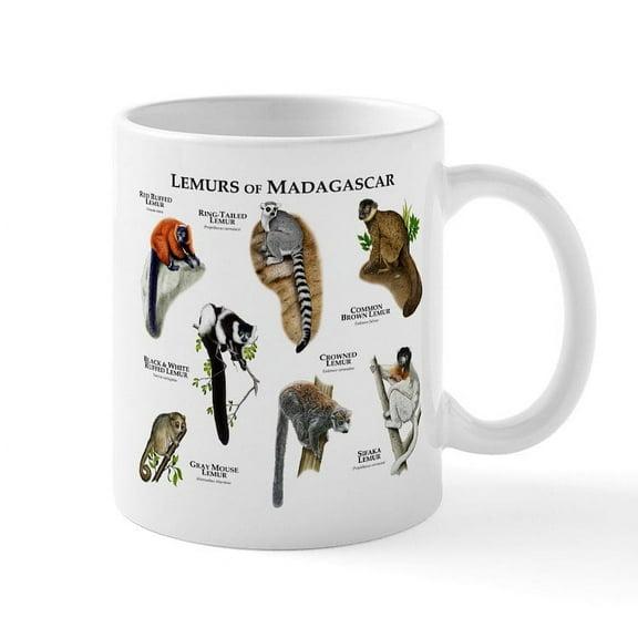 CafePress - Lemurs Of Madagascar Mug - 11 oz Ceramic Mug - Novelty Coffee Tea Cup