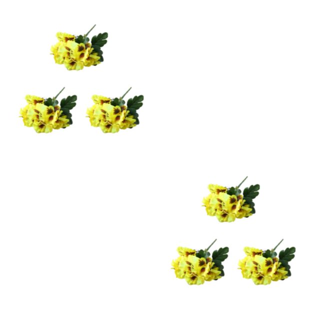 Naiovety 3 piezas de flores artificiales falso pensamiento planta ramo adornos para el hogar Type3 NO3