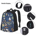 thumbnail image 3 of Balery Marine Nautical Mochila Escolar 3 en 1 para Niños - Mochila Resistente con Lonchera Térmica y Estuche - Mochila Escolar para Niños y Niñas, 3 of 7