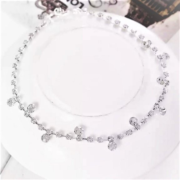 Crystal Clear Sparkly Anklet Bracelet