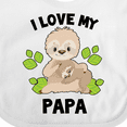 thumbnail image 4 of Inktastic Cute Sloth I Love My Papa with Green Leaves Boys or Girls Baby Bib, 4 of 4