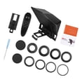 thumbnail image 2 of Smartphone/Tablet/DSLR Camera Teleprompter Prompter with Remote Control Lens Adapters Cleaning Cloth Supports Wide Angle Lens for Stage Speech Live Streaming Online Video Vlog, 2 of 7