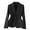 Black Coat, variant on Htigea Women's Suit Jackets Solid Color Lapel Business Blazers Dressy Long Sleeve Button Down Cardigan Outfit with Pockets White,L
