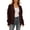 Coffee, variant on Atkumj Knit Sweater for Women Stylish V Neck Cable Knit Button Up Sweater Casual Loose Solid Color Womens Cardigan for Everyday Outfit S