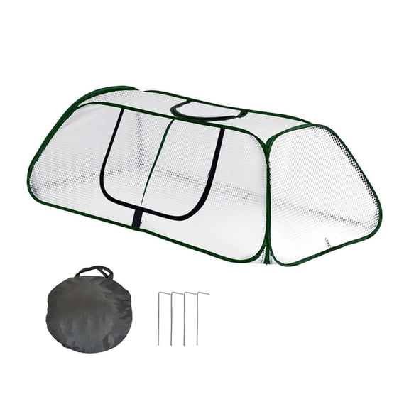 Garden Cover for Raised Bed Foldable Clear Greenhouse for Freeze Protective Row Plant Cover Accelerator Door Vegetable