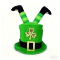 thumbnail image 5 of 2PC St. Patrick'S Day Hat With Shamrock Design, Fabric Material And Party Accessory For Costume, Parade And Festive Wear, 13.78X11.81In, 0.22Lb, 5 of 7