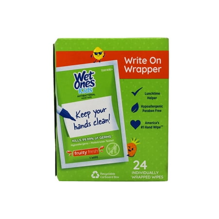 4 Pack of Wet Ones Kids Wipes, Fruity Fresh Scent 24 Count
