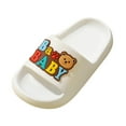 thumbnail image 1 of PEASKJP Girls Shower Slippers Quick-Dry Non-Slip Sport Sandals for Beach Swim Pool,White 30, 1 of 5
