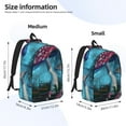 thumbnail image 2 of Yiaed Fantasy Mushrooms Print Print Laptop Backpack Travel Canvas Backpack Vintage Aesthetic Backpack for School Knapsack Backpack Backpack for School-Medium, 2 of 5