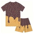 thumbnail image 5 of XAOFW Back To School Outfits For Boys Short Sleeve Ice Cream Printed Tops Shorts Toddler Kids Summer Cute Clothing Sets 13-14 Years, 5 of 5