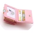 thumbnail image 4 of Bolsa de herramientas Monedero Tarjetero Cuero Lindo Gato con Bowknot para Mujer (rosa), 4 of 5
