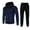 Navy, variant on Odeerbi Solid Color Sweatsuits 2 Piece Set for Men 2025 Fashion Color Sets Hood Wear Lounge Wear Suit Sport Set Tops+Pants Blue