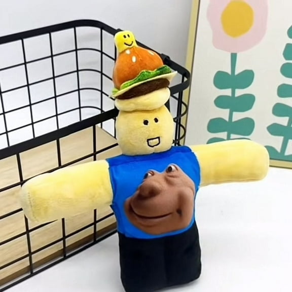 FlareFable New Forsaken Chance 007n7 Plush Toys, 9.84" Character Forsaken Hamburger Man Stuffed Figure Dolls, Collectible Forsaken Plushie Toy, Great Birthday Christmas Halloween Gifts & Decorations