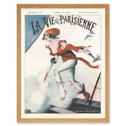 Vintage French Fashion La Vie Parisienne Pirates Swashbuckler Magazine Cover Art Print Framed Poster Wall Decor 12x16 inch
