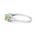 thumbnail image 4 of 10k White Gold Oval Peridot And Diamond Ring, 4 of 6