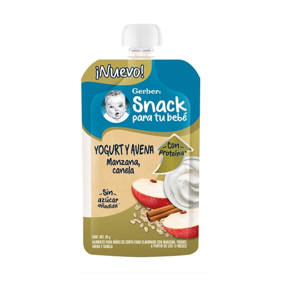 Pouch Gerber Pouch Manzana Canela con Yogurt y Avena Bolsa 95 gr