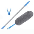 thumbnail image 2 of Ceiling Fan Duster with 68 Inch Telescopic Extension Rod, Washable Microfiber Electrostatic Cleaning Brush, Bendable Head High Reach Duster Kit for Home Corner Wall Ceiling, 2 of 9