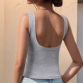 thumbnail image 6 of Women's Built In Bra Camisole Padded Tank Top, Solid Color Cotton Vest, Inner Outer Wear Base Layer, Wireless Shelf Bra Undershirt, Adjustable Strap Yoga Sleep Top, 6 of 7