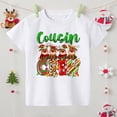 thumbnail image 4 of Camiseta navideña con estampado de ciervos para niños, ropa para primos, camisetas para niño y niña, atuendo de fiesta, camisetas a juego para hermanos, 4 of 5